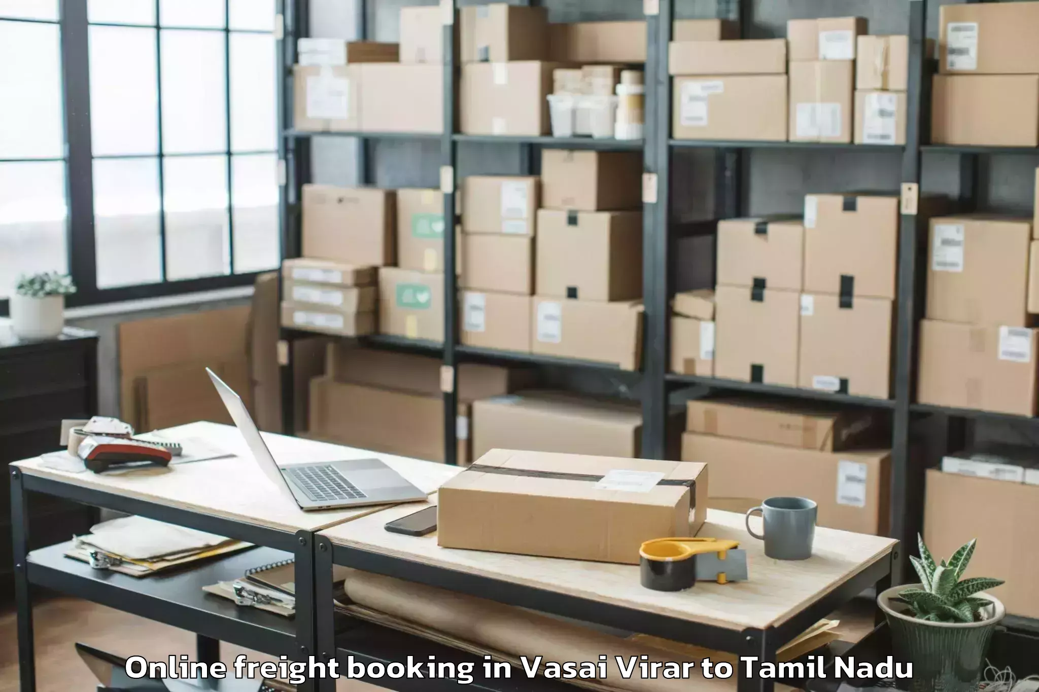 Reliable Vasai Virar to Kottaiyur Online Freight Booking